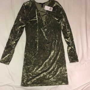 Olive colored mini dress - Forever 21
